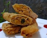 A picture of step 6 of Papad Rolls💕.