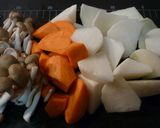 A picture of step 2 of Simple Chikuzen-ni Style Stew with Few Ingredients.