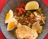 Foto langkah ke 13 dari resep Lontong Soto Ayam tanpa Kemiri.