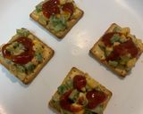 A picture of step 3 of Cream cracker Doritos bites.