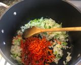 A picture of step 2 of Mushroom and Kale pasta.