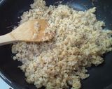 A picture of step 3 of Fried Rice Using Leftover Gyoza Filling.