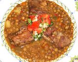 A picture of step 10 of Cajun pork spare ribs and lentils.
