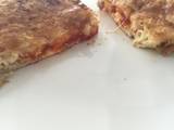 Tortilla de tomate frito con queso 