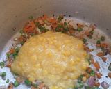 A picture of step 3 of Cornsoup#themechallenge.