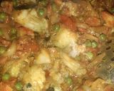 A picture of step 4 of Brinjal bharta.