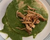 A picture of step 8 of Spinach Enchiladas Stuffed with Chicken.
