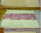 Foto del paso 3 de la receta: Trenza de hojaldre caramelizada de jamón york y queso