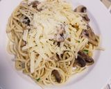 Foto del paso 7 de la receta Espaguetis con champiñones a la crema