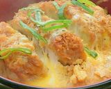 A picture of step 6 of Easy Katsudon with Mentsuyu.