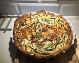 A picture of step 3 of Quiche cheese asperge bacon onion.