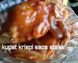 Foto langkah ke 10 dari resep Kupat krispi saos steak.