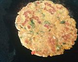 A picture of step 7 of Winter special Digestive Dhebri with leafy greens.