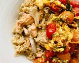 Mushroom Salmon Rice with Tomato Basil Eggs recipe step 3 photo