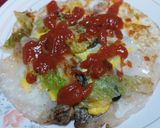 A picture of step 4 of Sweet and Spicy Oyster Omelet.