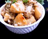 A picture of step 11 of Aalu gobhi with chicken 😋.