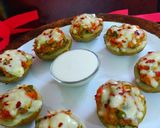 A picture of step 6 of Maxican stuffed potato jackets.
