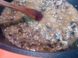 Risotto langostinos y champiñones