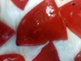 Piquillos rellenos de merluza en bechamel
