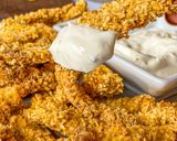 A picture of step 3 of Healthy Crunchy Turkey Fingers.