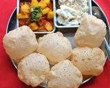 A picture of step 3 of Sooji poori.