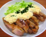 A picture of step 10 of Teriyaki Chicken Rice Bowl with Plenty of Tartar Sauce.