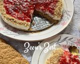 A picture of step 8 of No Bake Strawberry Cheesecake with homemade Cottage Cheese and Fresh Cream.