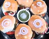 A picture of step 3 of Potatoes Bun kabab with mint chutney.