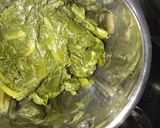 A picture of step 1 of Palak Paneer.