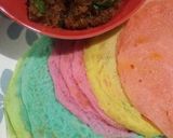 Foto langkah ke 3 dari resep Dadar gulung rainbow🍰🍰.