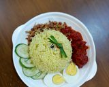 Gambar langkah 5 resipi Nasi Lemak Royal.