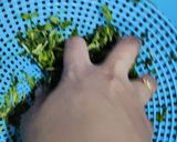 A picture of step 1 of Methi aloo fry.