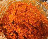 A picture of step 4 of Garlicky Raw Mango thokku /pickle.
