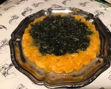 Une image de l'étape 15 de Duo de purées potiron et pommes de terre spiruline et emmental.