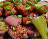 A picture of step 6 of Chilli Paneer.