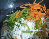 A picture of step 4 of Hakka Noodles.