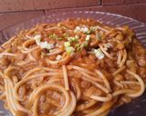 Foto del paso 5 de la receta: Espaguetis🍝 en salsa boloñesa🍅de lentejas🤔