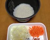 A picture of step 1 of Easy Omurice with Mushroom Demi-Glace Sauce.