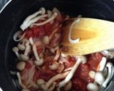 A picture of step 5 of Easy Omurice with Mushroom Demi-Glace Sauce.