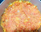 A picture of step 4 of Tiranga soji sira cake.