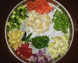 A picture of step 2 of Veg Fried Rice.