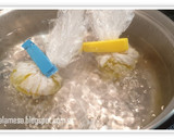 Foto del paso 4 de la receta: Guisantes con jamón y huevo pochè