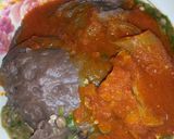 A picture of step 7 of Amala and okro soup.