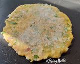 A picture of step 4 of Koki (Sindhi Special Breakfast).