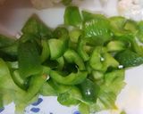 A picture of step 1 of Shimla mirch with mix sabzi.