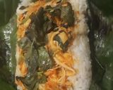 Foto langkah ke 6 dari resep 42. Nasi Bakar Ayam Suwir Kemangi.