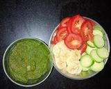 A picture of step 2 of Banana Cucumber Stuff Pakoda.