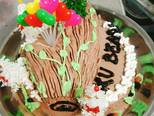 Bánh sinh nhật khúc cây bước làm 2 hình