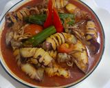 Gambar langkah 4 resipi Kari Sotong.