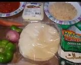 A picture of step 1 of French pita bread puff.
